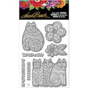 Flower Bouquet LBCR007 Stampendous Laurel Burch Cling Stamp