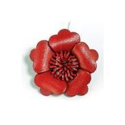 32mm 1pc Hobby & Crafting Fun Real Leather Flower 
