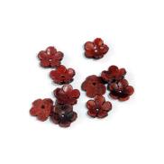 Hobby & Crafting Fun Real Leather Flowers 11mm x 9mm 5pcs 