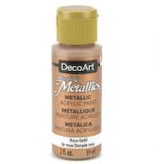 DecoArt Dazzling Metallics - 2 Ounce 4 Pack Glorious Gold Acrylic Paint Set  Gold Metallic Acrylic Paint Art Supplies- Art Projects, Home Decor- E-book