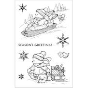 Snowy Cottage CBS0009 Cuddly Buddly Clear Stamps 