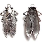 Buddly Crafts Silver Tone Metal Charms 2pcs Feathers 17mm x 62mm