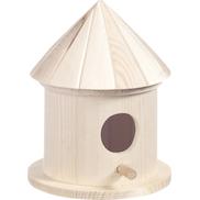 Stafil 18x16x15cm Bare Wood Bird House #8630-71