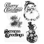 Tim Holtz Cling Rubber Stamps HOLIDAY POSTMARKS CMS323