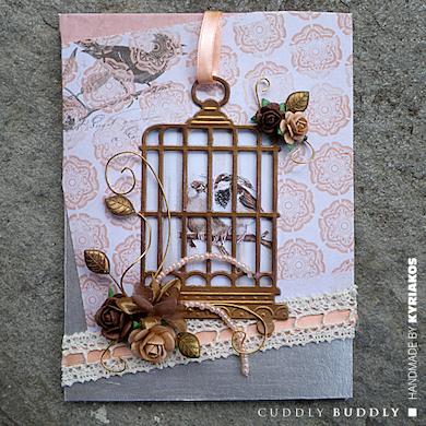 Gilded Birdcage Window Card