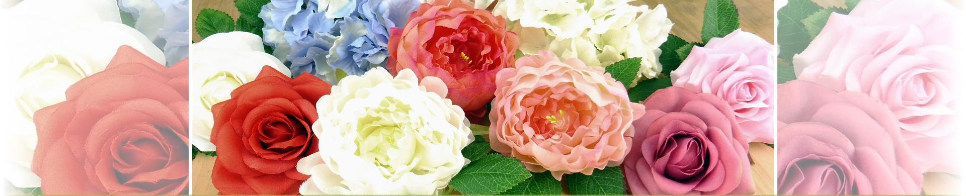 Silk Roses, Peonies & Leaves