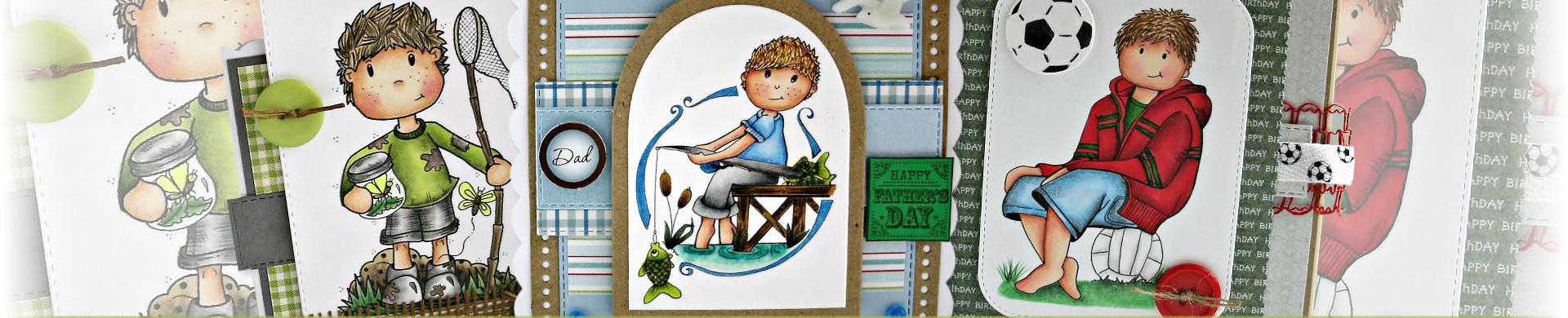 Cute Boys Digital Stamps