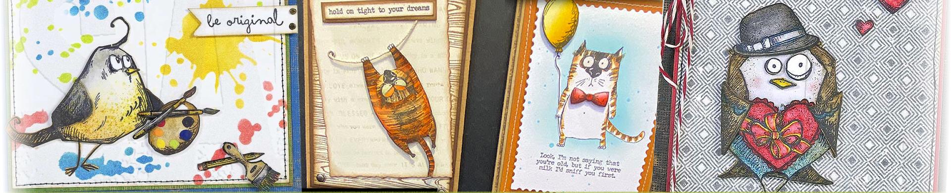 Tim Holtz Rubber Stamps - Fun Animals