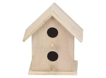 Bare Wood Bird Houses