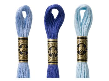 DMC Mouliné Stranded Cotton Embroidery Thread - Blue & Teal