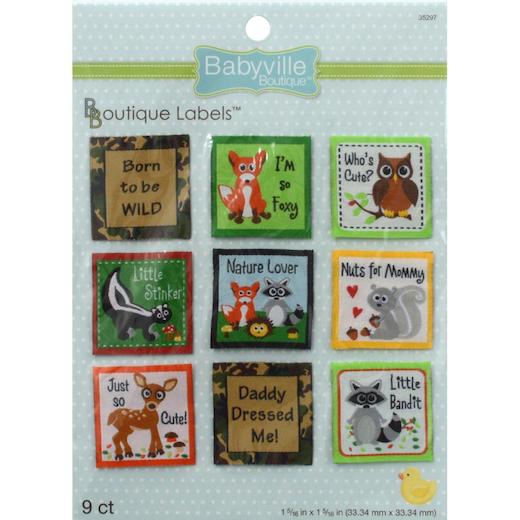 Babyville Boutique Labels 9pcs Forest Friends Buddly Crafts