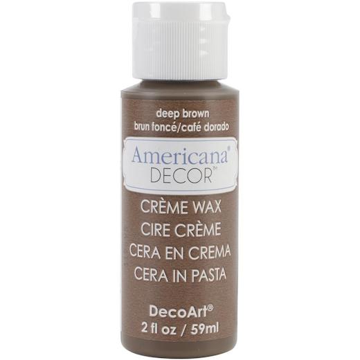 Decoart Americana Creme Wax 2oz Deep Brown Buddly Crafts