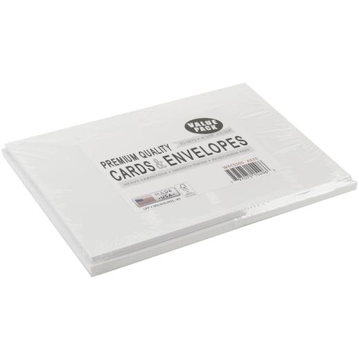 leader a2 white greeting cards envelopes 4375"x575