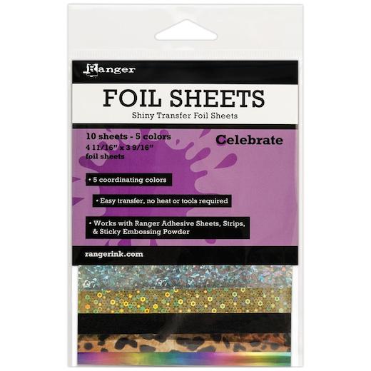 Ranger Inkssentials Shiny Transfer Foil Sheets 10pcs - Celebrate ...
