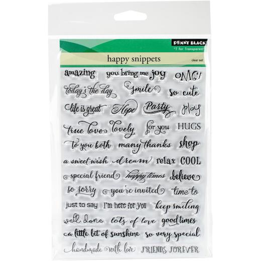 Penny Black Sentiments Clear Stamps Set - Happy Snippets 30-358 ...