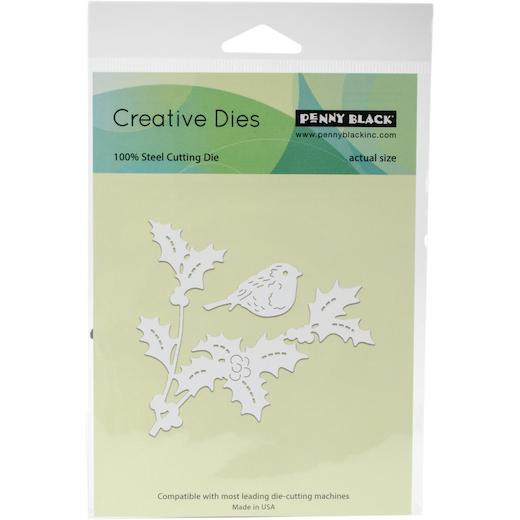 Penny Black Creative Cutting Dies Bird Amidst Holly 51260 Buddly