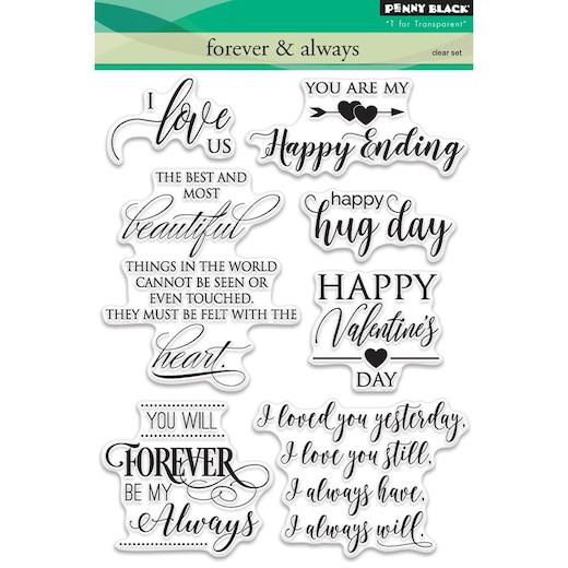 Penny Black Sentiments Clear Stamps Set Forever Always 30 401