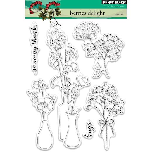 Penny Black Clear Stamps Set Berries Delight 30449 Buddly Crafts