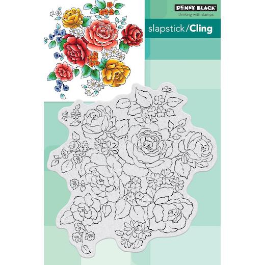 Penny Black Cling Rubber Stamps Floral Medley 40616 Buddly Crafts