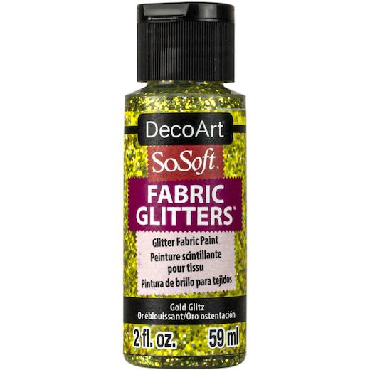 DecoArt SoSoft Glitter Acrylic Fabric Paint 59ml (2oz) - Picture 10 of 19