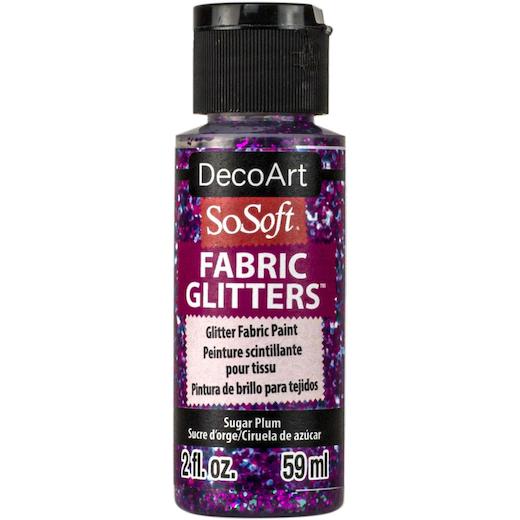 DecoArt SoSoft Glitter Acrylic Fabric Paint 59ml (2oz) - Picture 19 of 19