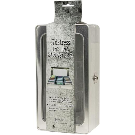 Tim Holtz Distress Ink Pad Storage Tin Holds 15 TDA68075 Buddly Crafts