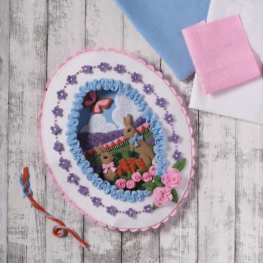 Bucilla Felt Applique Wall Hanging Kit Sugared Easter Egg Buddly Crafts