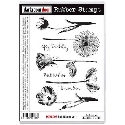 Darkroom Door Cling Rubber Stamps Set DDRS003 Full Bloom Vol 1