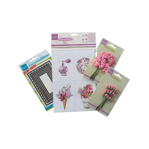 Marianne Design Papercraft Assorti Perfumed Papers, Flowers & Dies