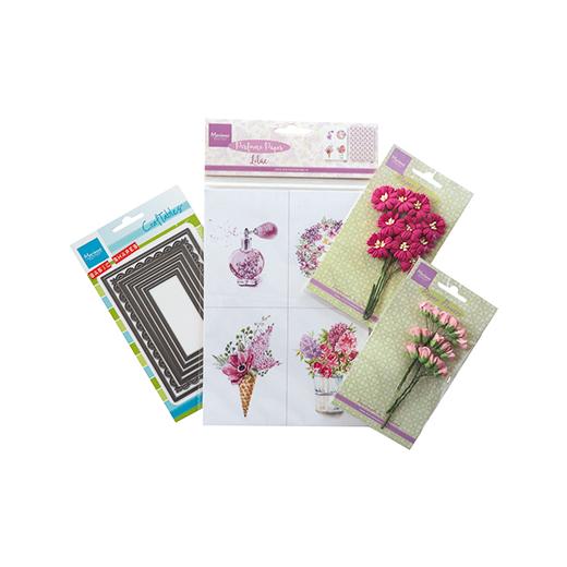 Marianne Design Papercraft Assorti Perfumed Papers, Flowers & Dies