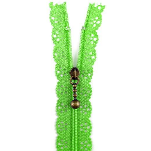 Buddly Crafts 20cm Lace Edge Zipper - Picture 2 of 21