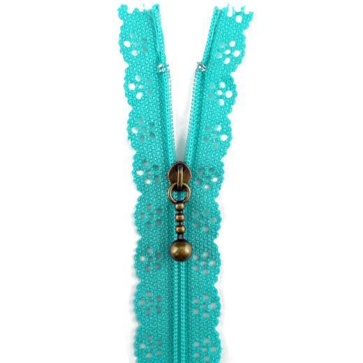 Buddly Crafts 20cm Lace Edge Zipper - Picture 20 of 21