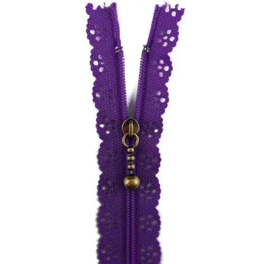 Buddly Crafts 20cm Lace Edge Zipper - Picture 16 of 21
