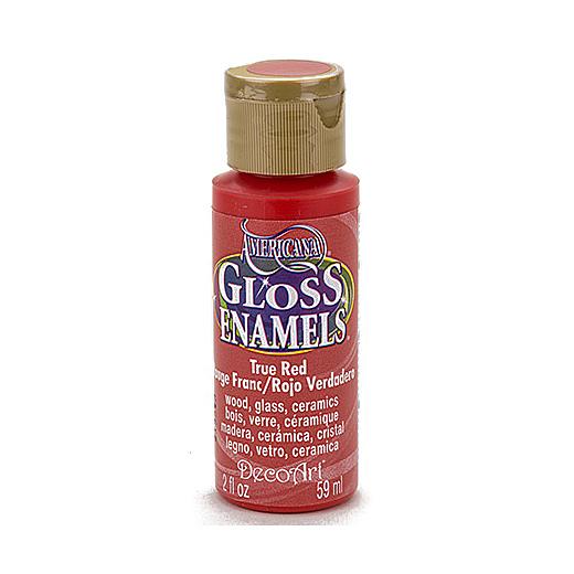 DecoArt Americana Gloss Enamels Acrylic Paint 2oz (59ml) True Red
