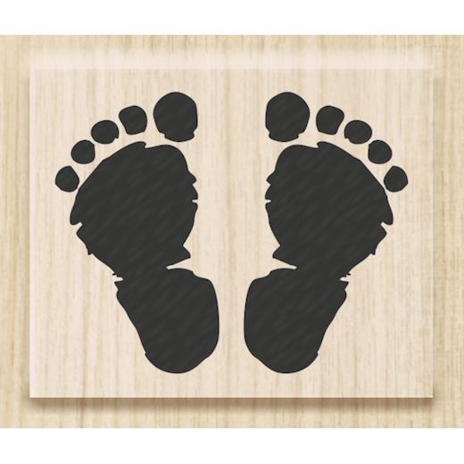 Heyda Wood Mounted Rubber Stamp Footsteps Buddly Crafts