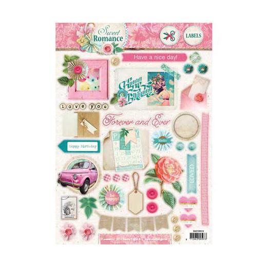 Studio Light A4 Die Cut Decoupage Sheet Sweet Romance EASYSR518