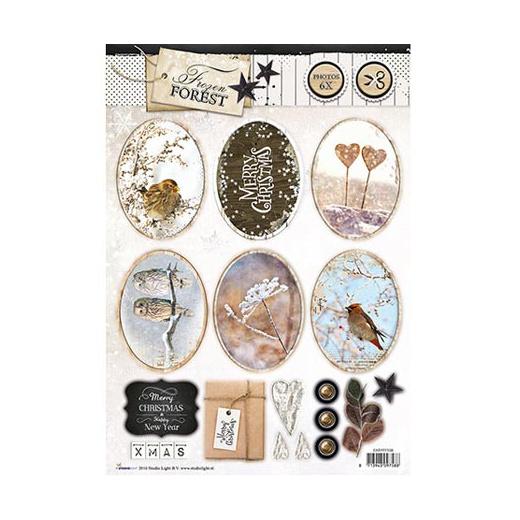 Studio Light A4 Die Cut Decoupage Toppers Frozen Forest EASYFF538
