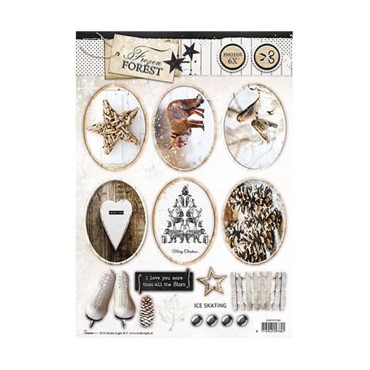 Studio Light A4 Die Cut Decoupage Toppers Frozen Forest EASYFF540
