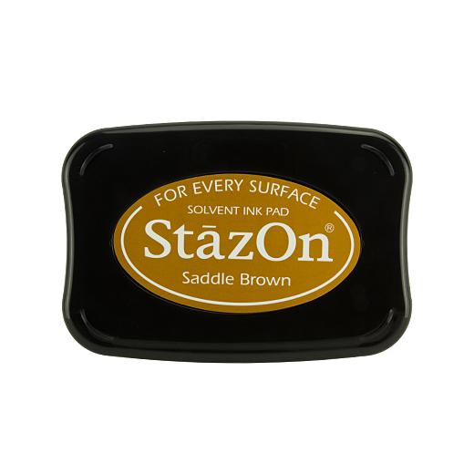 StazOn Solvent Ink Pad-Saddle Brown 