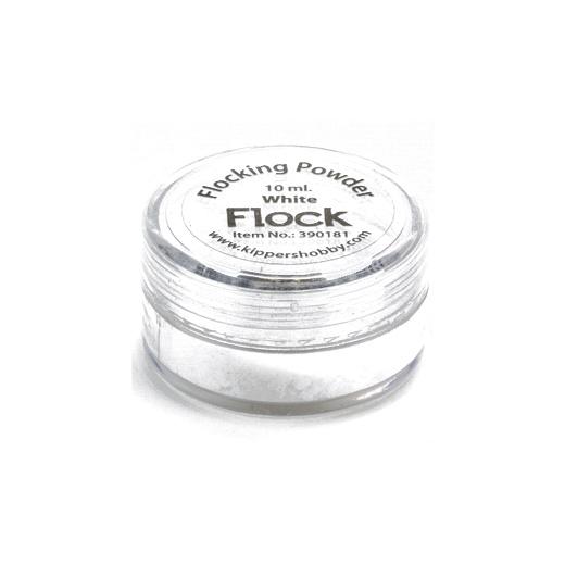 Kippers Hobby Velvet Flocking Powder 10ml White Buddly Crafts