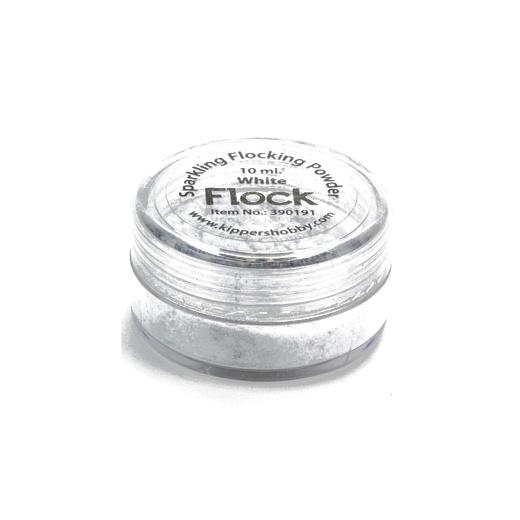 Kippers Hobby Sparkling Velvet Flocking Powder 10ml White Buddly Crafts
