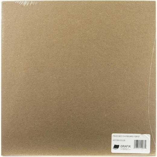 Grafix 12"x12" Medium Weight Chipboard 25pcs
