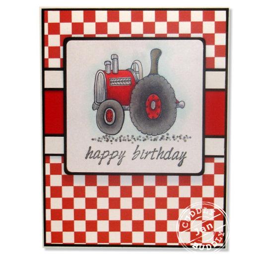 Printable Tractor Digital Stamp