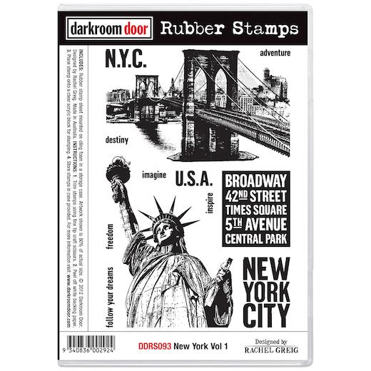 Darkroom Door Cling Rubber Stamps Set DDRS093 New York Vol 1