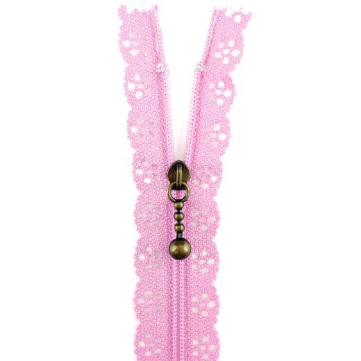 Buddly Crafts 30cm Lace Edge Zipper - Picture 4 of 12