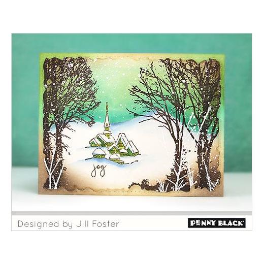 Penny Black Cling Rubber Stamps Snowy Village 40558 Buddly Crafts