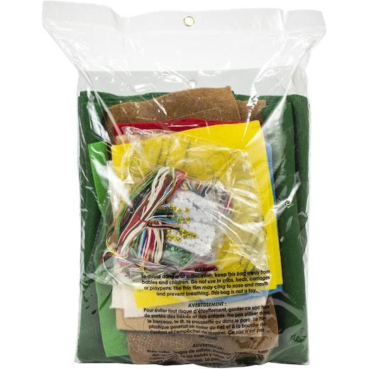 Bucilla 43" Felt Applique Tree Skirt Kit Lodge Santa Buddly Crafts