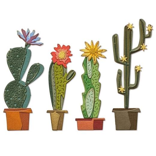 Sizzix Thinlits Dies By Tim Holtz 9pcs - Funky Cactus 665365