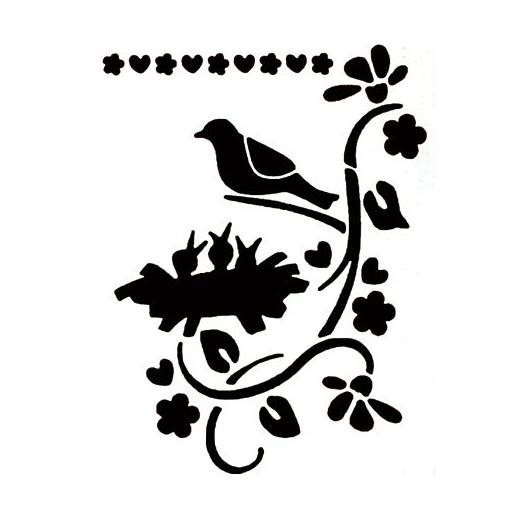 Pronty Stencil A5 - Bird & Nest #6067 | Buddly Crafts