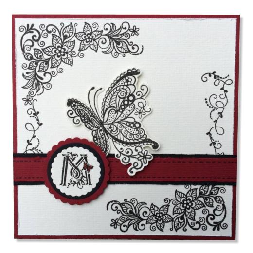 Viva Decor A5 Clear Silicone Stamps Set Scribble Butterfly 77